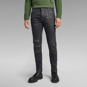 G-Star Raw Elwood 5620 3D Zip Knee Skinny black coated Jeans